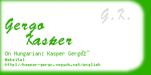 gergo kasper business card